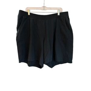 Just My Size by Hanes Black Cotton Jersey Knit Shorts Plus Size 3X 22W-24W J784